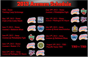 2013 Schedule graphic