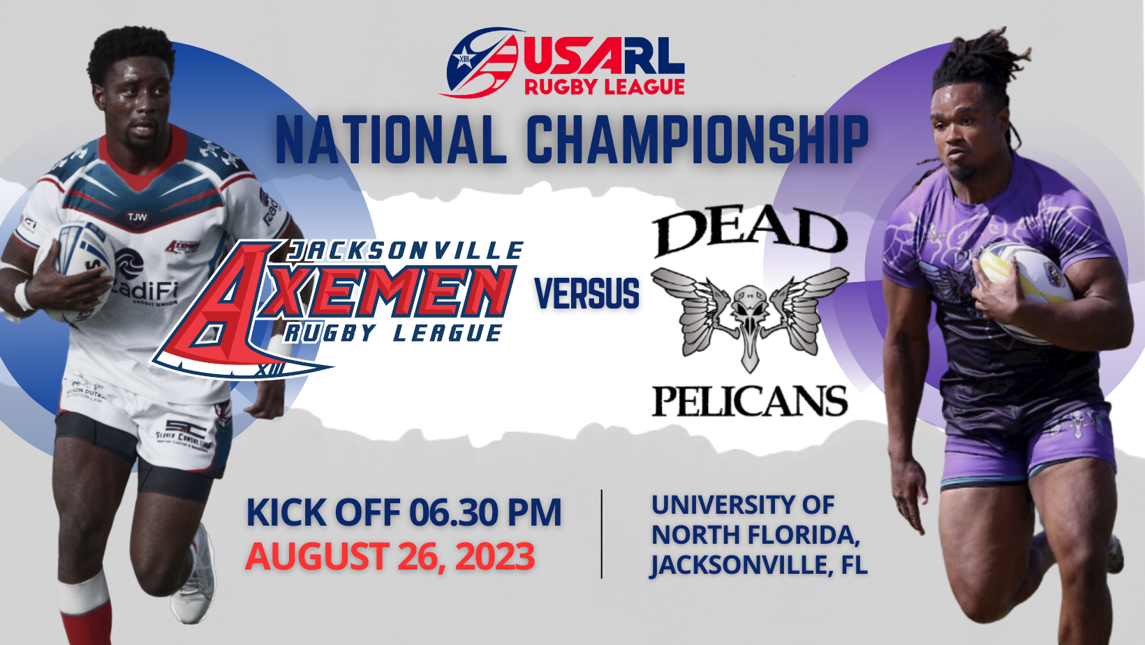 Axemen To Host National Championship on Aug 26th - Jacksonville Axemen Rugby  LeagueJacksonville Axemen Rugby League